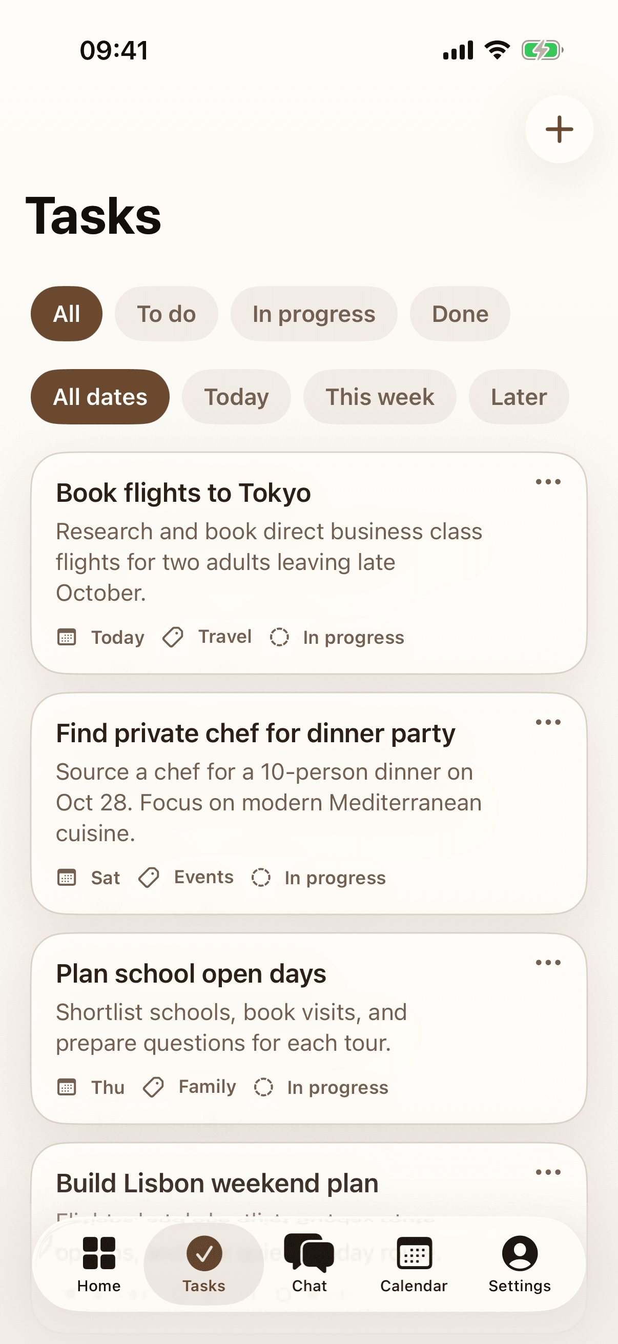 By Cordo app task list